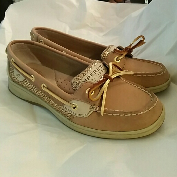 Sperry Top-Sider gold glitter boat shoes 8.5