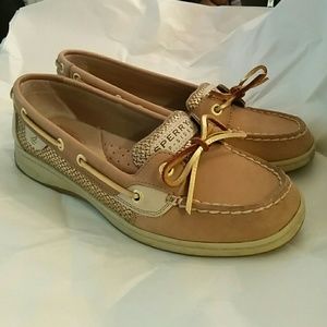 Sperry Top-Sider gold glitter boat shoes 8.5