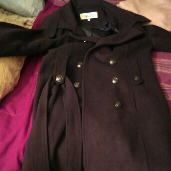 Chocolate brown peacoat