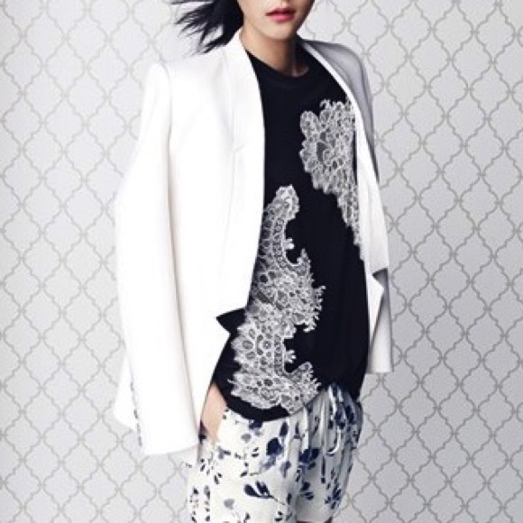 *SOLD* Haute Hippie Off White Tuxedo Blazer Sz 10