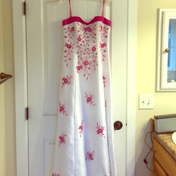 Pink & white prom dress