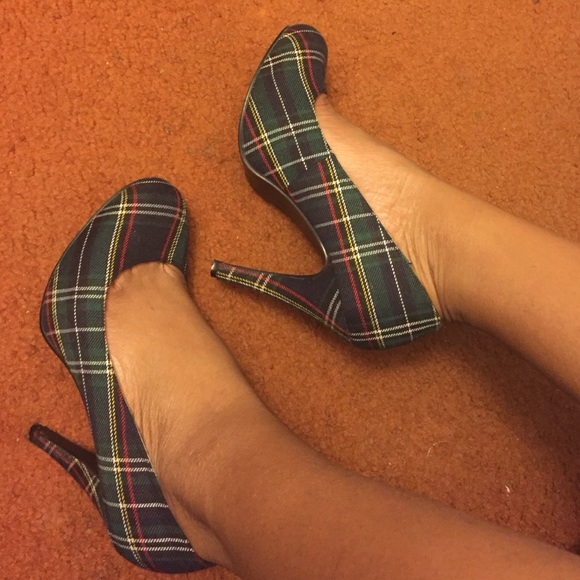 Plaid Heels