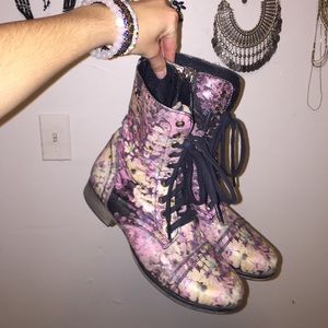 Steve Madden floral leather boots