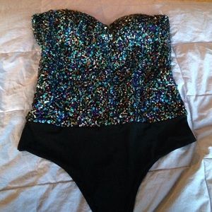 Forever 21 sparkly unitard