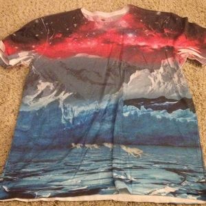 Graphic galaxy tee