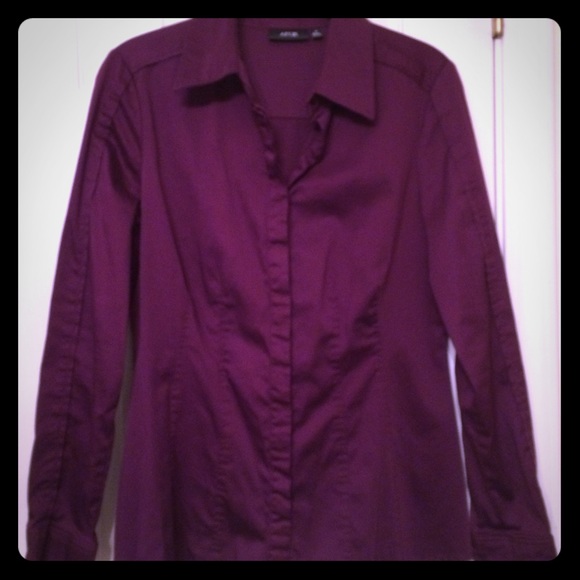 Purple button down shirt