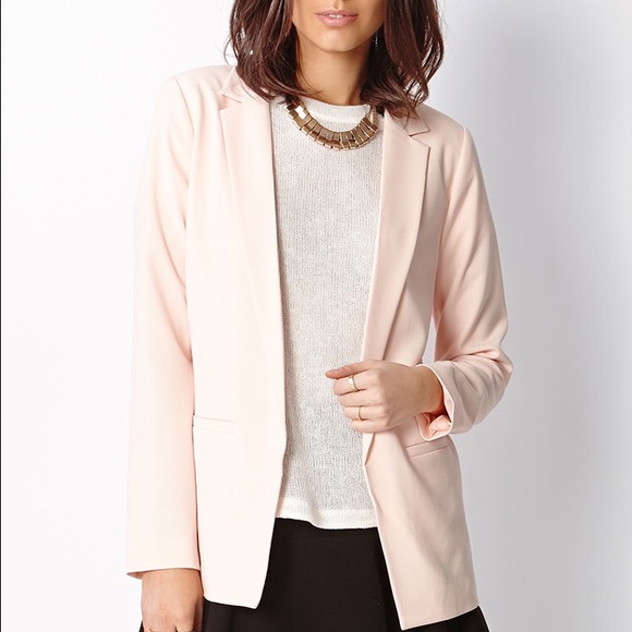 Blush Linen Blazer