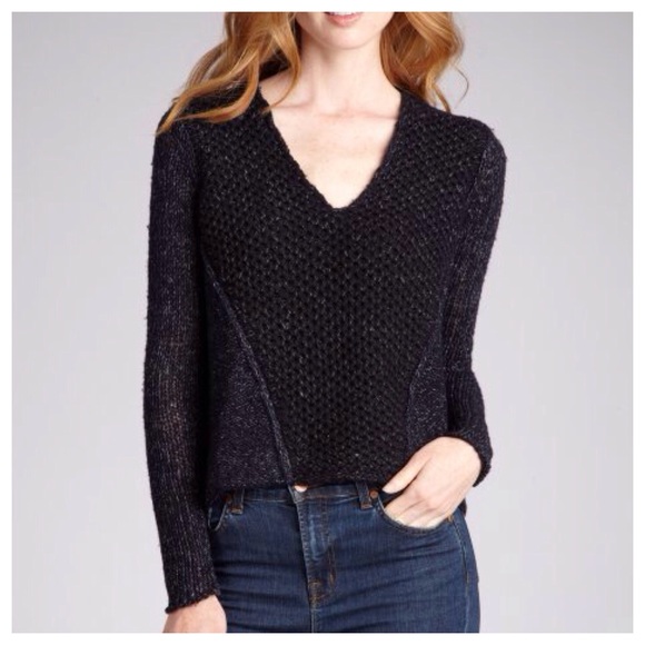 Helmut Lang contrast knit sweater