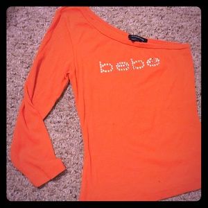 Off the shoulder Bebe top