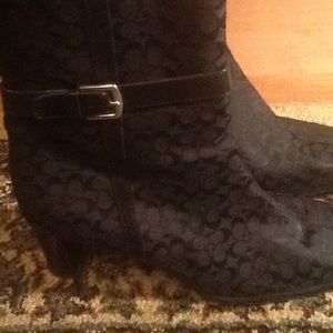 Black COACH booties
