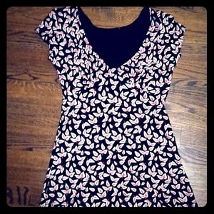 Professional patterned black dress