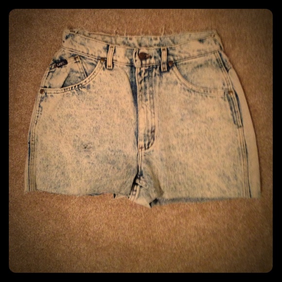 Vintage acid washed high waist Lee shorts - Picture 1 of 4