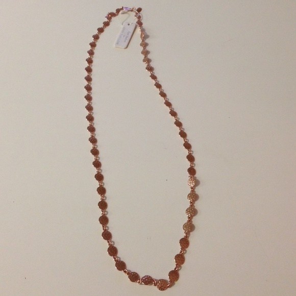 Rose gold long Ann Taylor necklace