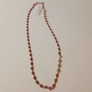 Rose gold long Ann Taylor necklace