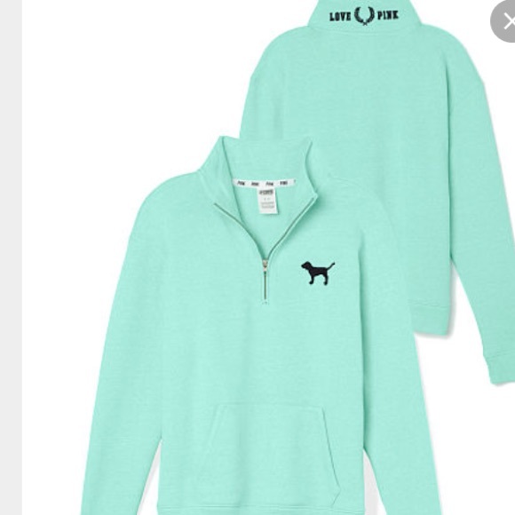 VS PINK HALF ZIP.