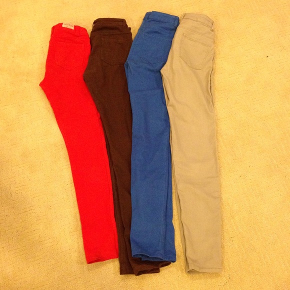 Bundle of skinny pants assorted colors