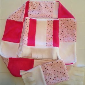 Scarf and boot cuffs.