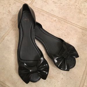 Mel's by Melissa Black Bow Jelly Sandals