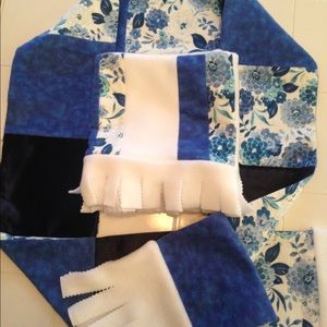 Scarf and boot cuffs.