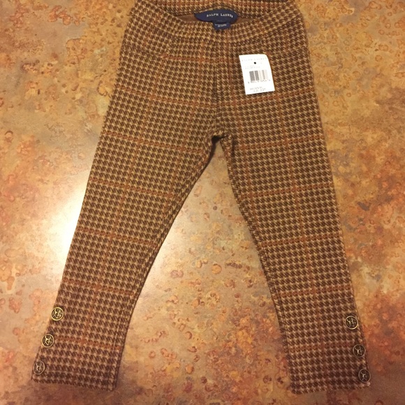 Girl children's plaid leggings