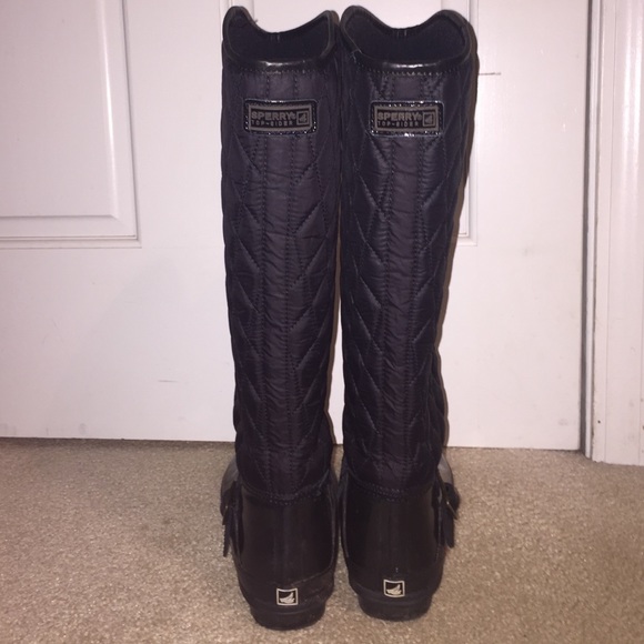 ❌SOLD Tall Black Sperry Boots - Picture 3 of 4