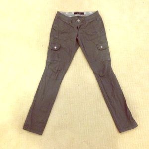 Cargo camo army green skinny straight leg pant