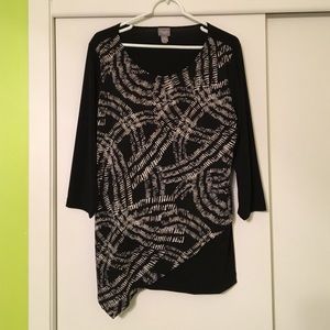 Chico's Black Patterned Top