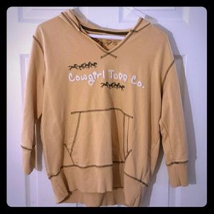 Hooded Sweatshirt - Cowgirl Tuff sz L