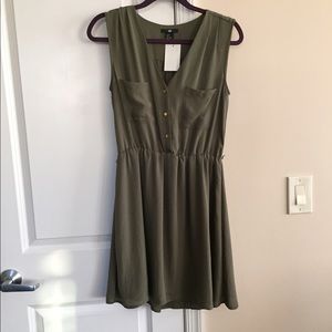 H&M army green olive dress