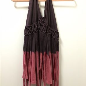 Ombré pink/brown fashion tank