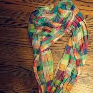 Colorful plaid scarf