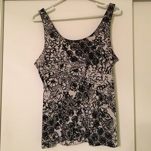 Black and Cream Chico's Tank