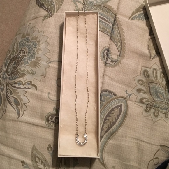 Jewelry - Crystal horseshoe necklace- great holiday gift!
