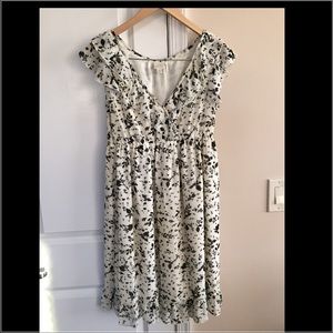 Black white summer dress