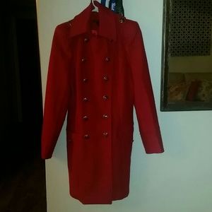 Pele Peluso Red Trench Coat