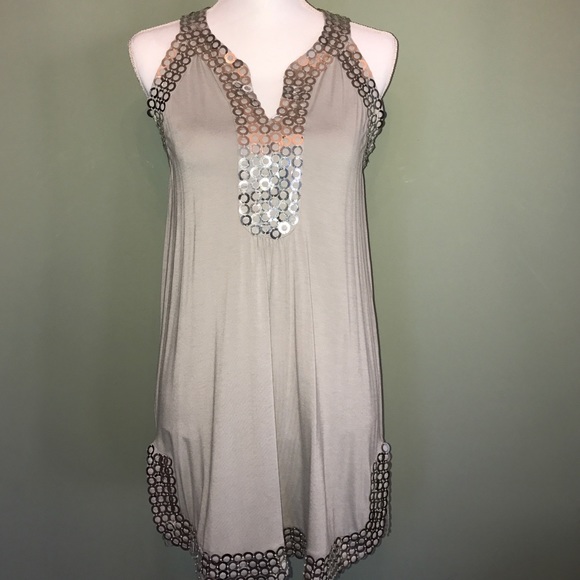 Dress with sequin trim - Picture 1 of 3