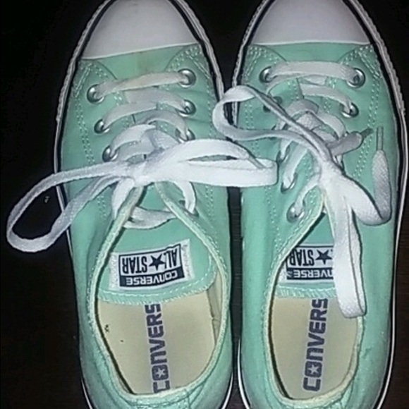 Mint Green Low Top Converse