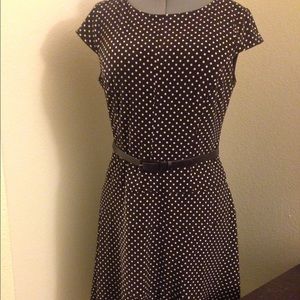 Brown polka dot dress