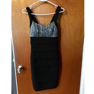 Black and silver dress