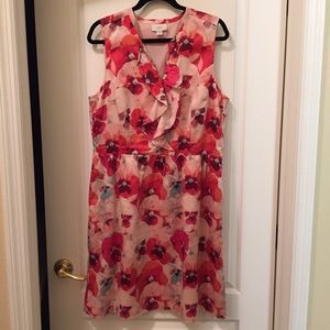 Pink floral LOFT dress
