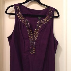 Purple New York and company dress with jewels