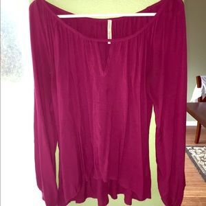 My Story Long Sleeve Round Neck Loose Blouse