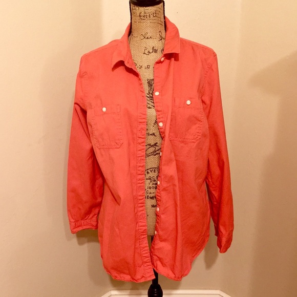 Salmon thick button up