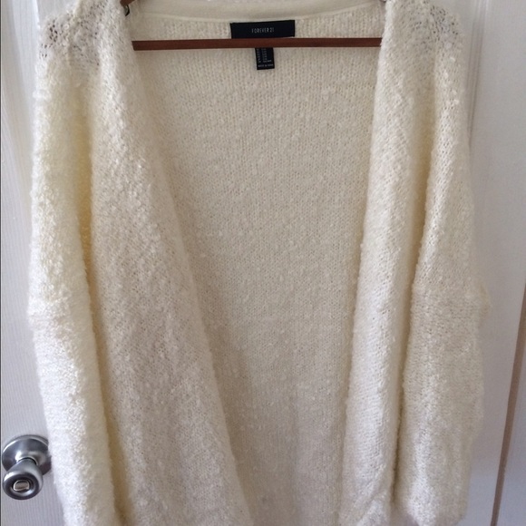 Forever 21 fuzzy oversized sweater. Cream color.