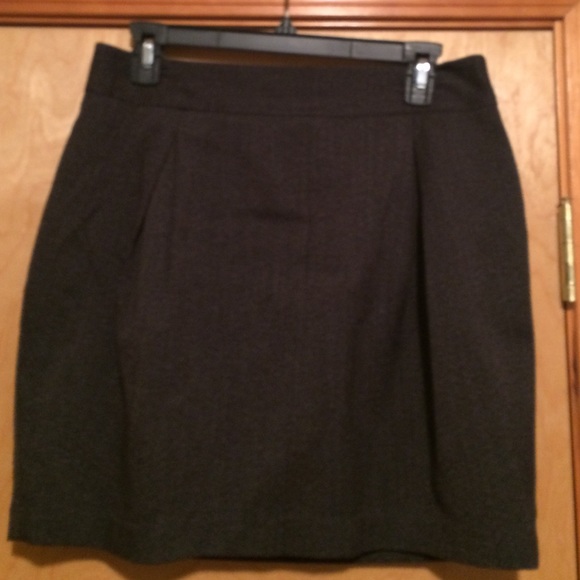 Charcoal Tweed Tulip Skirt