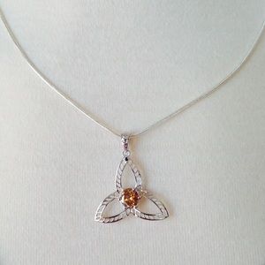 1.54 Carat Chocolate  Moissanite Sterling Necklace