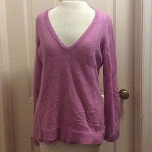 BR Pink V Neck Sweater Wool Cashmere