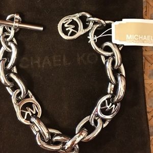 Michael Kors silver MK bracelet