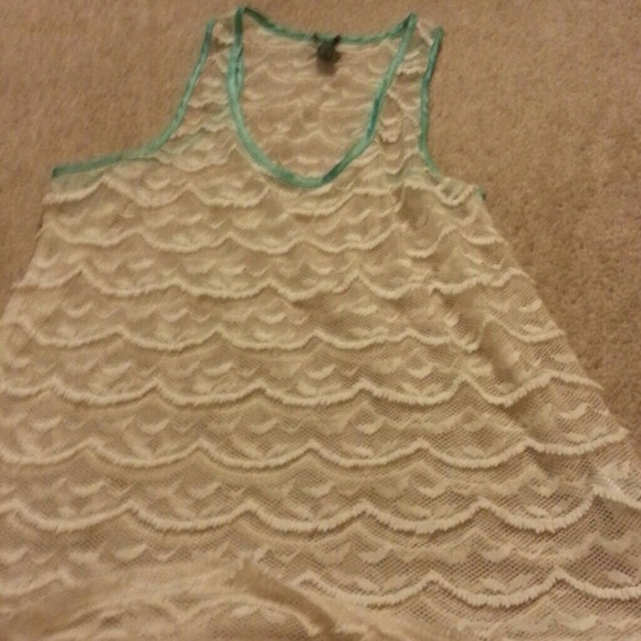 See through over shirt tank top