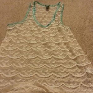 See through over shirt tank top